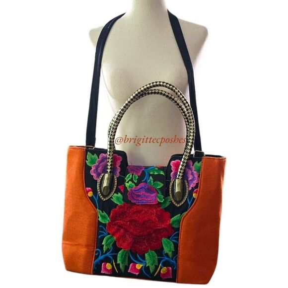 MEXICAN Embroidered Shoulder/Tote Bag - Picture 7 of 13